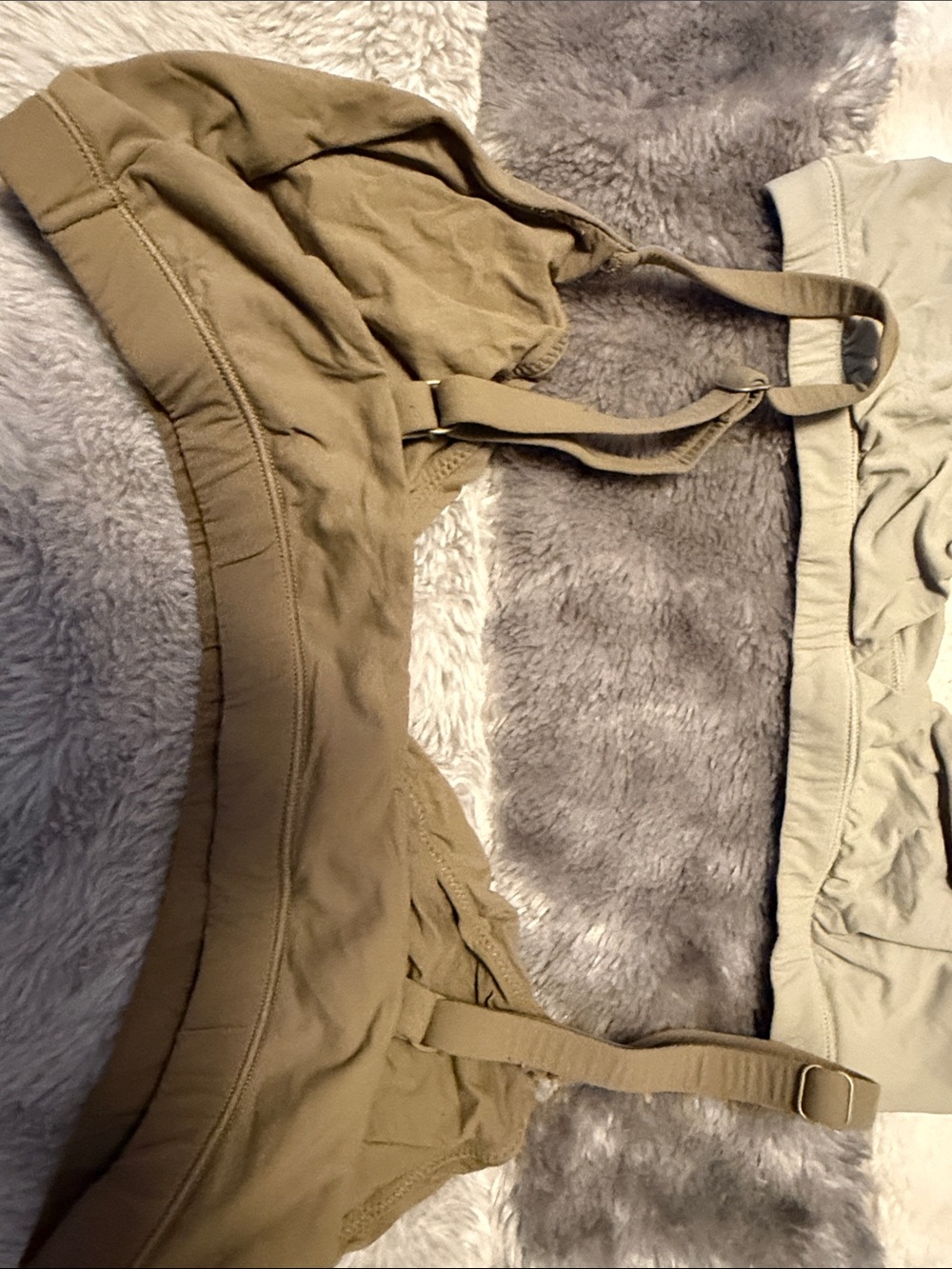 SKIMS Soft Triangle Bralettes in Olive & Sage - Picture 3 of 3